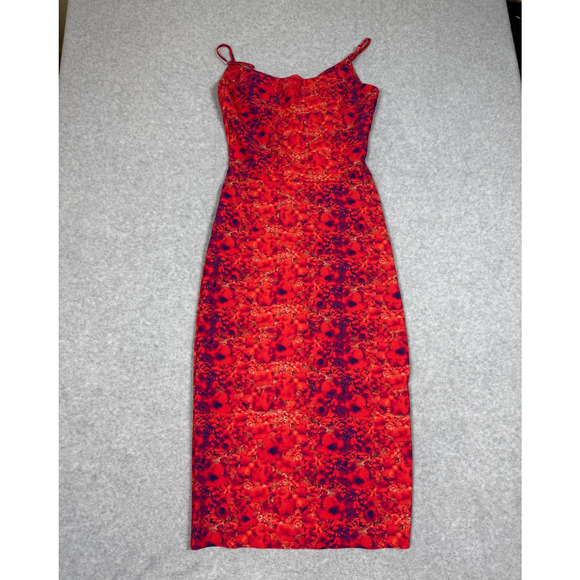 Chiara Boni La Petite Robe Womens Size 44 Multicolor Bright V-Neck Dress - Picture 2 of 9